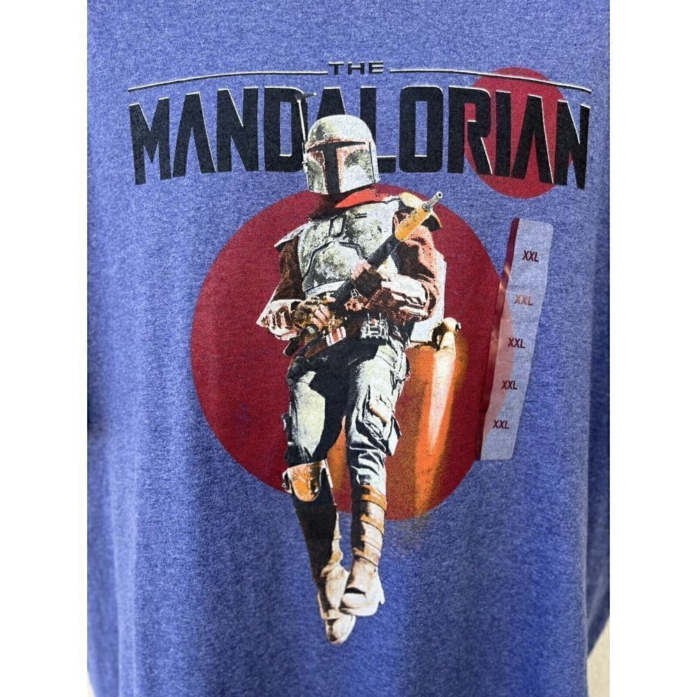 Star Wars The Mandalorian Mens T Shirt Size XL Blue Mad Engine Boba Fett - Picture 14 of 14